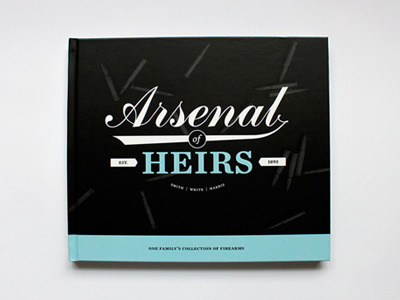 Arsenal of Heirs book infographic layout typography
