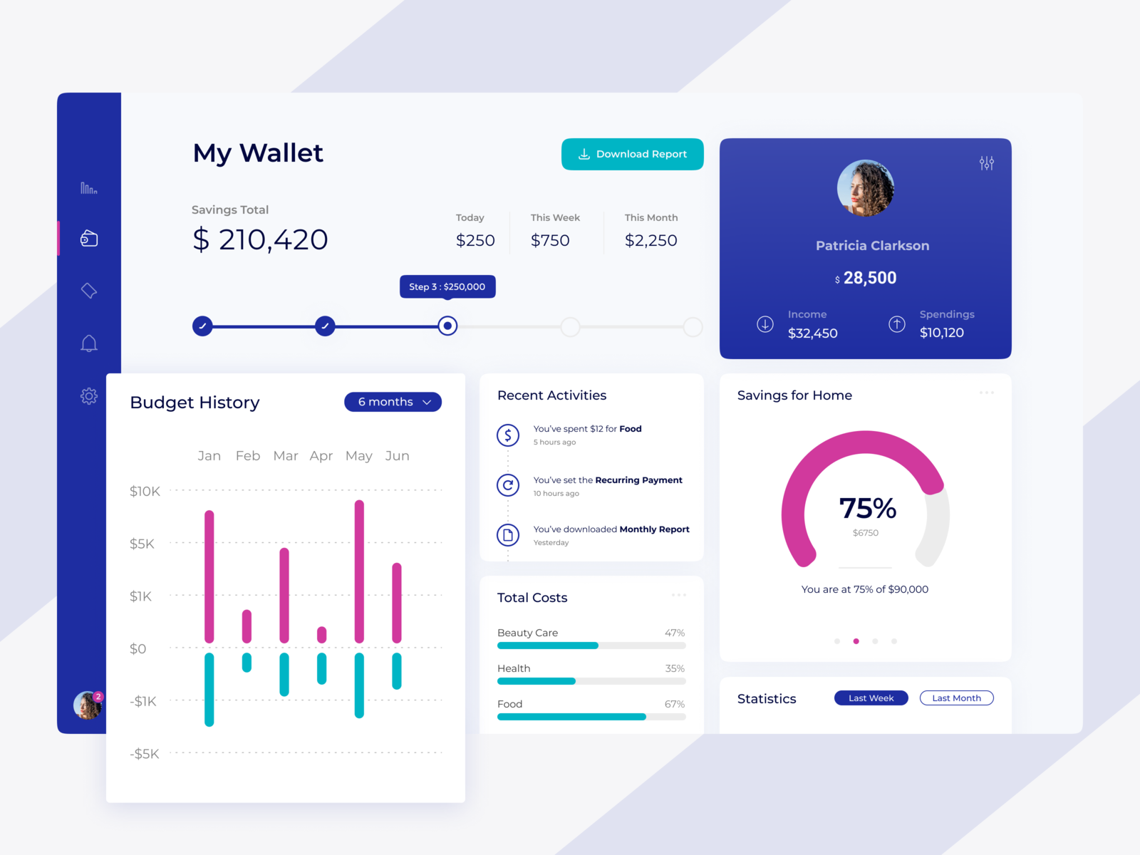 Budget Management by Natalia Strawa on Dribbble