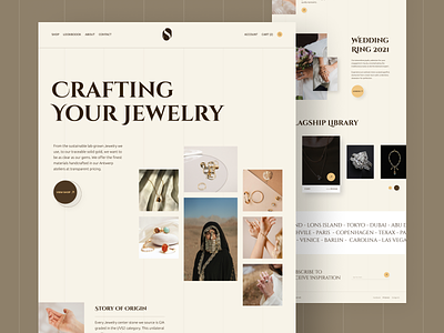 Jewelry Line Website | Serachi Jewels aesthetic desktop design editorial fashion homepage jewelry jewelry website landingpage luxury luxury branding minimal outfits product style ui ux webdesign website website design