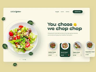 Saladgree Web UI | Salad-Chain clean design delivery app food delivery food landing page food ordering health homepage landing page product page restaurant landing page restaurant website salad website startup ui uidesign user interface ux uxdesign web website