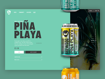 Brewdog Online Shop beer bright clean colour ecommerce shop ui ux