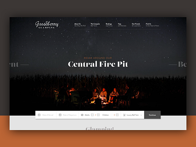 Gooseberry Glamping Landing Page