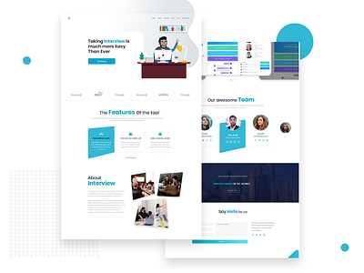 Interview tools Landing page agency landing page agency website branding design landing landing page landing page design landingpage marketing simple clean interface simple design ui uiux ux website design