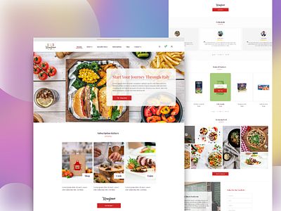 Italian Restaurant Website clean design food food app illustration light restaurant trendy ui uiux ux webdesign website website design