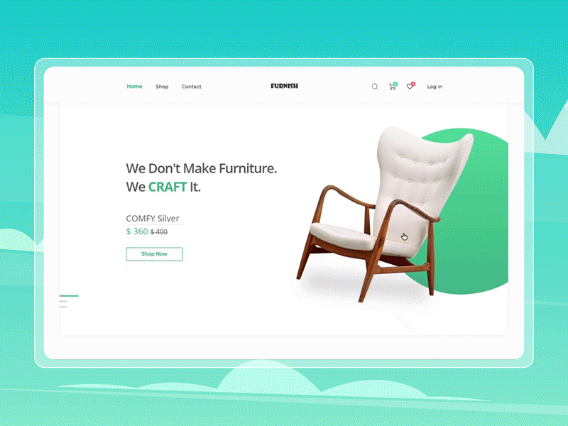 Furniture E-Commerce Website branding clean landing design soft ui trend2020 trendy ui uiux ux website design