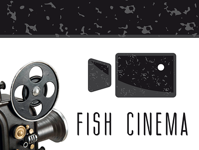 Fish Cinema brand brand design branding design illustration illustrator cc logo logo design logo design concept