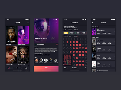 CinemaX iOS mobile app app uidesign ux design