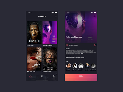 CinemaX iOS mobile app animation app ui uidesign ux ux design