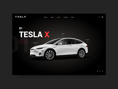 Tesla Motors Inspiration Website animation app flat minimal mobile ui uidesign ux ux design uxdesign web webdesign webinterface website