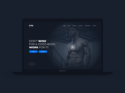 Web Design, Gym Concept Website
