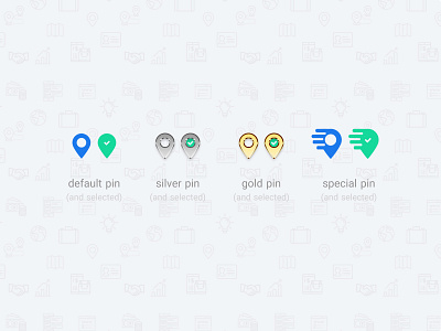 some pin icons for MIZ app app clean custom design gold green icon idea illustration location location icon minimal miz moghadam.pro persian pin silver vector