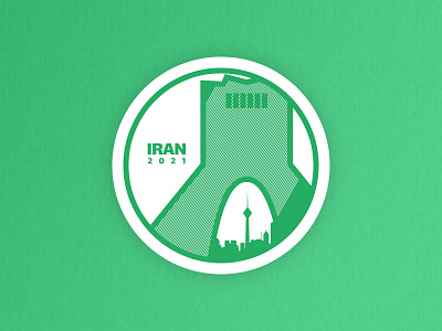 IRAN 2021 - Weekly Warm-Up - Hometown Sticker clean hometown illustration iran moghadam.pro sticker tehran vector