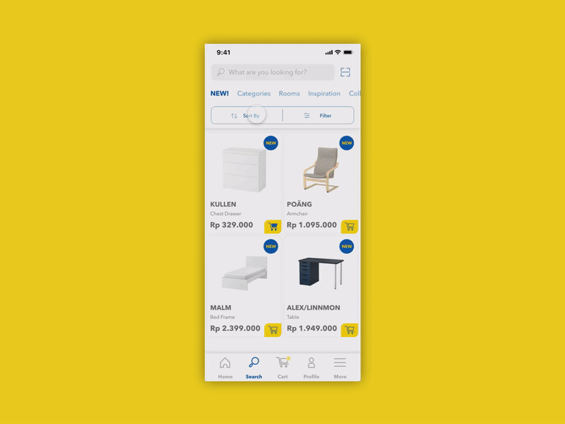 IKEA Redesign - Search Filtering adobe xd ikea mobile ui uiux ux