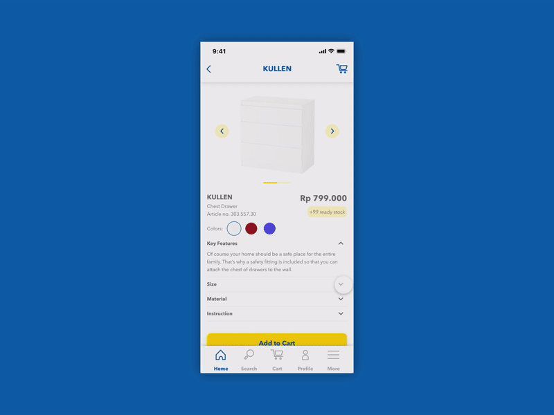 IKEA Redesign - Buy a Product adobe xd ikea microinteraction mobile ui uiux ux