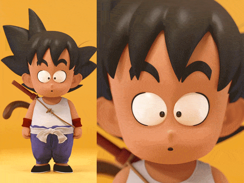 Kid Goku Animation 3d art 3d artist 3d illustration 3d illustrator 3d modeling blender blender3d character design illustration