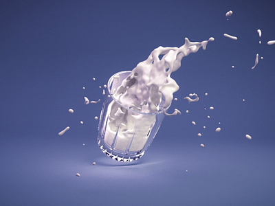 Oops! I dropped it. c4d splash fluid simulation