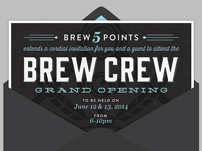 BREW CREW Grand Opening Email Invite