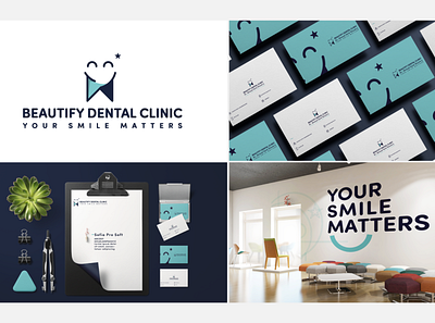 beautify dental clinic / branding branding design identity logo logo design logodesign logos logotype type typography
