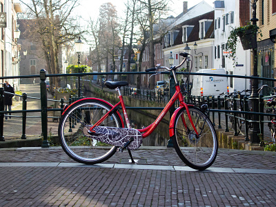 In the city amersfoort bicycle colorfull photography