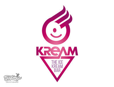 KREAM LOGO branding chipdavid creative design dogwings ice cream illustration logo vector