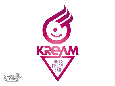 KREAM LOGO branding chipdavid creative design dogwings ice cream illustration logo vector