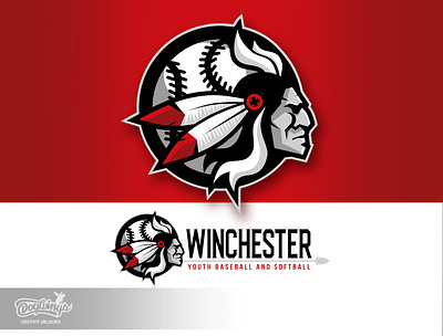 WINCHESTER LOGO chipdavid creative design dogwings drawing illustration logo sports graphic vector