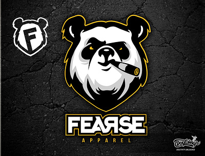 FEARSE LOGO attitude branding cartoon chipdavid creative design dogwings drawing illustration logo panda vector