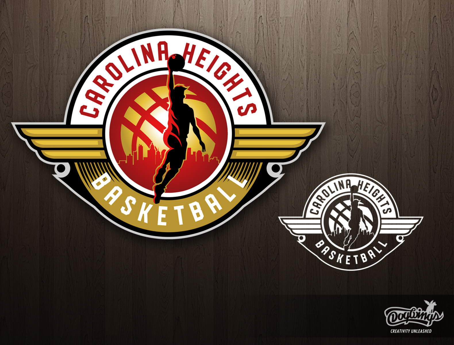 CAROLINA HEIGHTS BBALL logo by Chip David on Dribbble