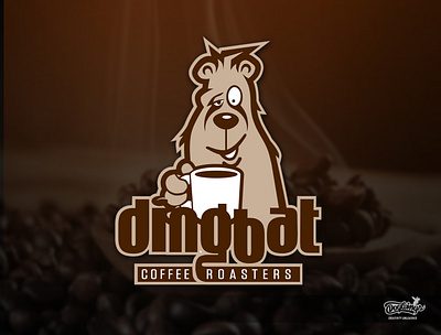 DINGBAT ROASTERS LOGO 1 bear cartoon chipdavid coffee creative design dingbat dogwings drawing illustration logo roaster vector