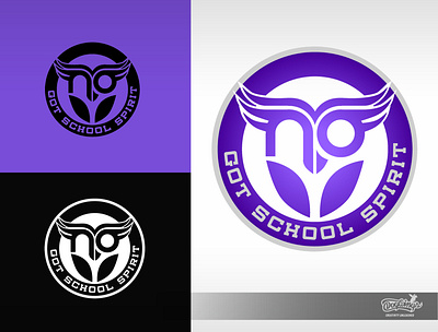 GOT SCHOOL SPIRIT LOGO 1 chipdavid design dogwings illustration logo owl school spirit vector