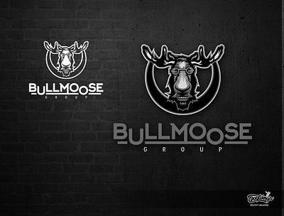 BULLMOOSE logos bullmoose chipdavid design dogwings drawing illustration logo design logos moose vector