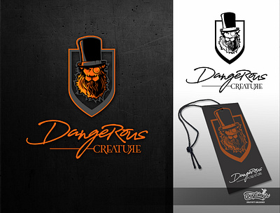 DANGEROUS CREATURE LOGO CONCEPTS branding chipdavid design dogwings drawing illustration lion logo vector