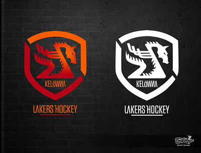 KELOWNA HOCKEY LOGO chipdavid design dogwings hockey illustration logo sportsgraphic vector