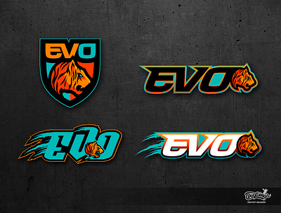 EVO Tigers branding chipdavid design dogwings drawing illustration logo mascot sports sportsgraphics teamart tiger vector