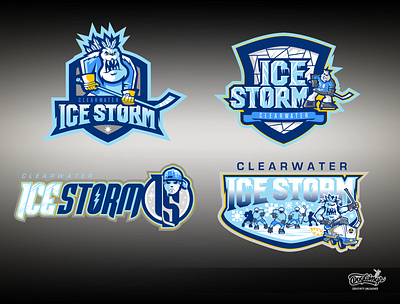ICE STORM Hockey chipdavid design dogwings drawing hockey ice storm illustration logo vector yeti youth sports