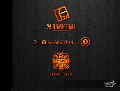 24/8 BASKETBALL LOGOS basketball branding chipdavid design dogwings drawing hoops logo sportsgraphic vector