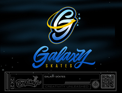 Galaxy skates branding chipdavid design dogwings galaxy illustration logo skate space vector