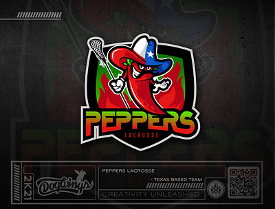 Peppers Lacrosse cartoon chipdavid dogwings drawing illustration logo pepper sportsgraphic vector