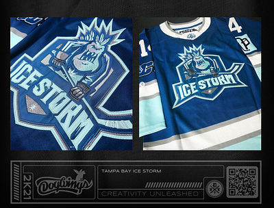 ICE STORM JERSEY chipdavid design dogwings drawing hockey illustration sportsgraphic team sport vector