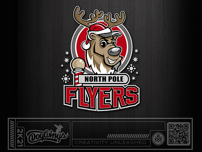 North Pole Flyers character design chipdavid dogwings drawing illustration logo mascot reindeer vector