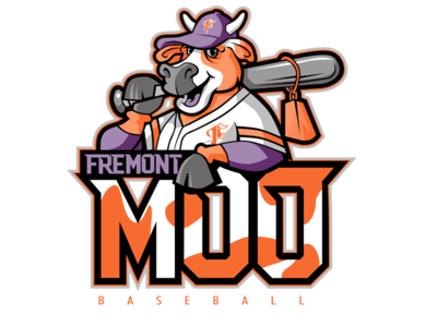 Fremont Moo Baseball baseball chipdavid cow dogwings illustration logo nebraska sports graphics sports logos vector