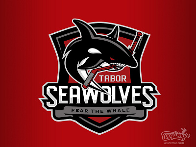 Seawolves branding chipdavid dogwings hockey killer whale logo logo design shield logo sports graphic vector