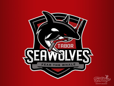 Seawolves branding chipdavid dogwings hockey killer whale logo logo design shield logo sports graphic vector