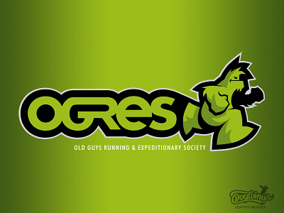 Ogres cartoon chipdavid creative creative agency design dogwings illustration logodesign logodesigner ogre runners sportsgraphics vector