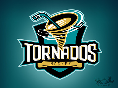 Tornados Hockey chipdavid design dogwings hockey stick illustration logo sports graphic team graphic vector
