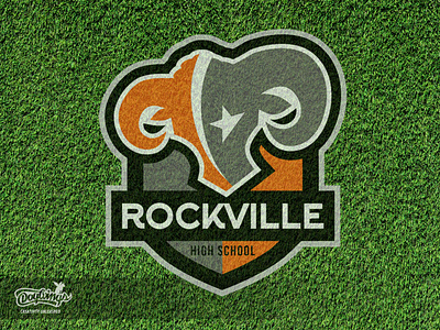 ROCKVILLE HS branding chipdavid design dogwings drawing illustration logo rams sports graphic stadium art teamgraphic vector