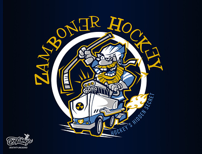 Zamboner Hockey concept chipdavid creative design dogwings drawing hockey illustration sports graphic vector zamboni