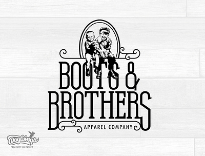 BOOTS & BROTHERS LOGO CONCEPT boys chipdavid design dog dogwings drawing illustration logo vector vintage