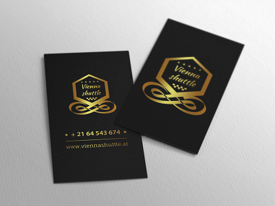 Wienna Shuttle business card branding design logo vector