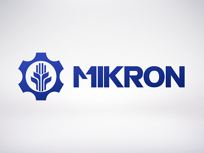 Mikron - agricultural machinery supplier branding design logo vector